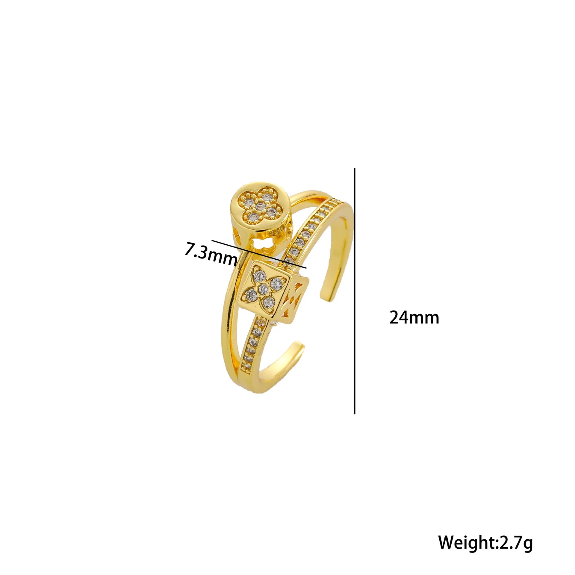 The Luxe Dice Ring