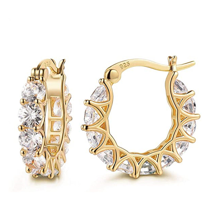 CZ All Over Hoops Huggies