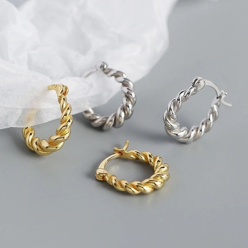 Twisted Charm Mini Hoops