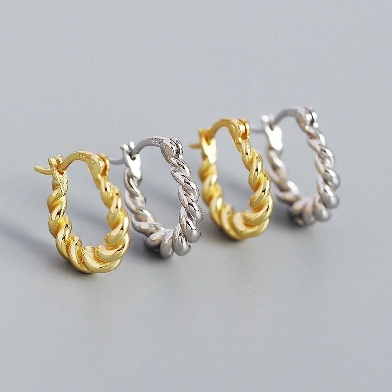 Twisted Charm Mini Hoops