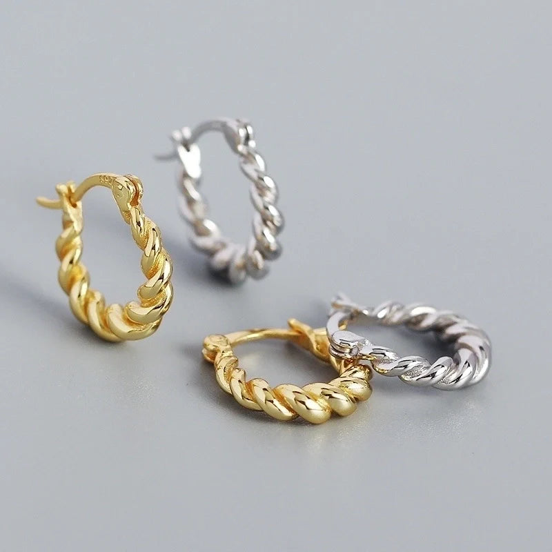 Twisted Charm Mini Hoops