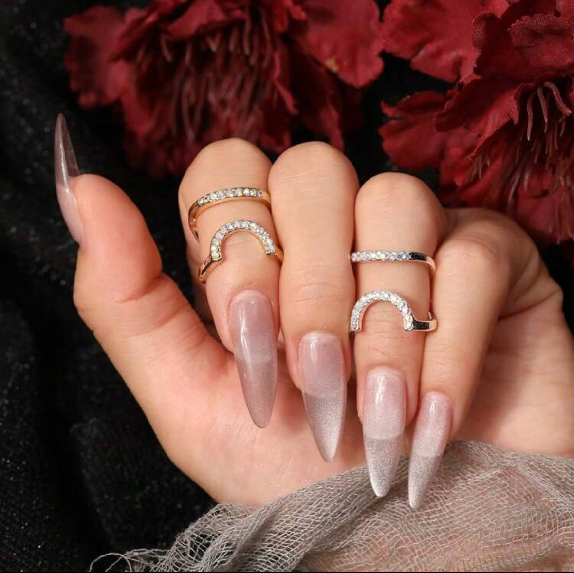 Celestial Clasp Nail Ring