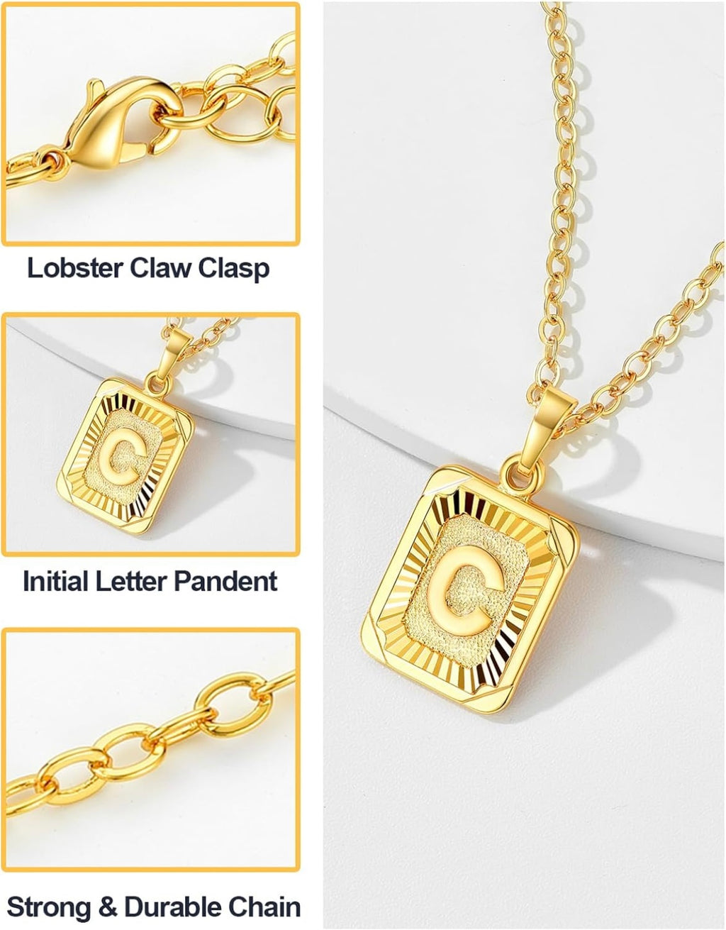 C & C Initial Necklace