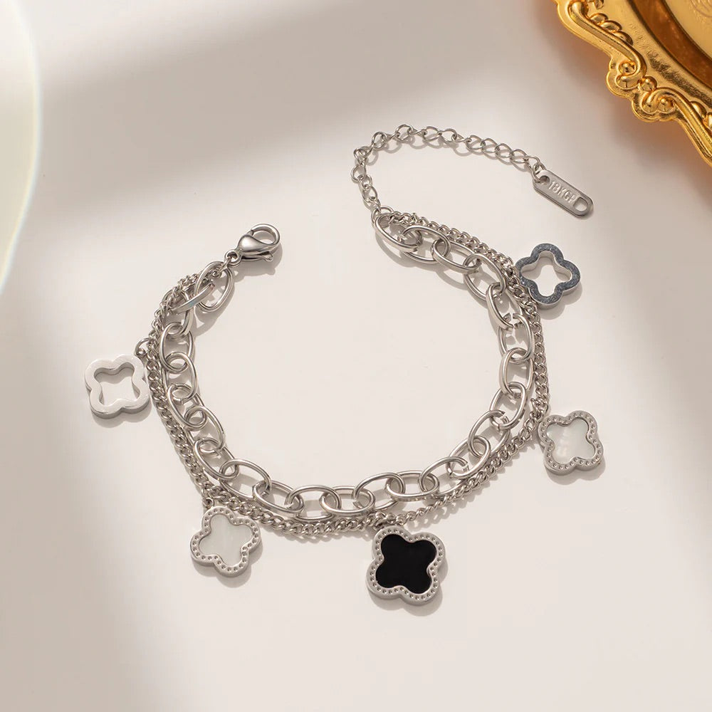 Lucky Layered Clover Bracelet