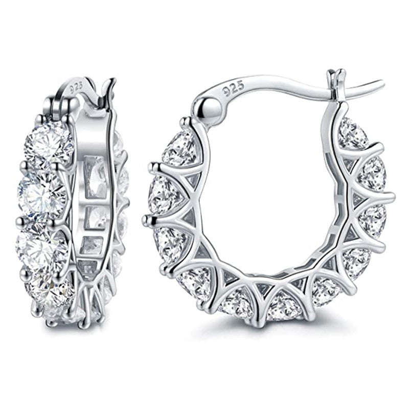 CZ All Over Hoops Huggies